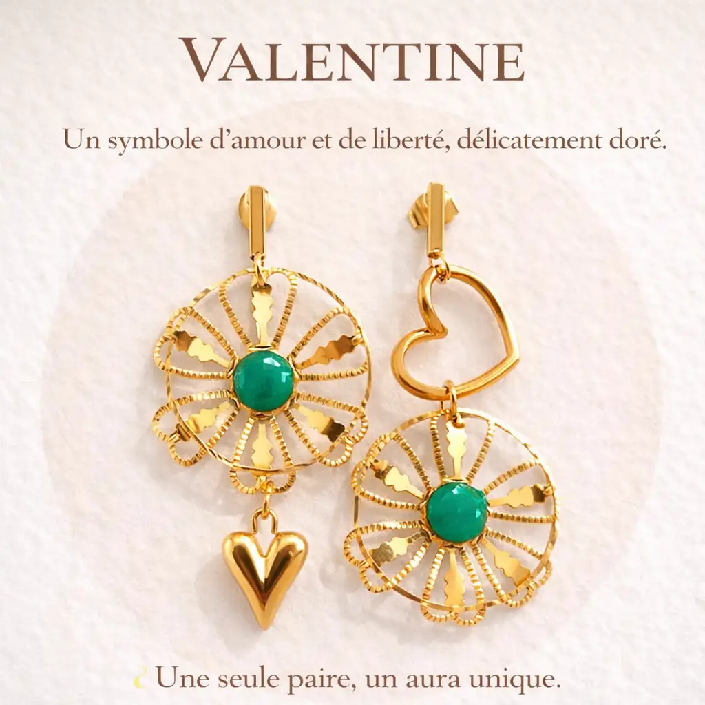 Boucles d'oreilles Valentine