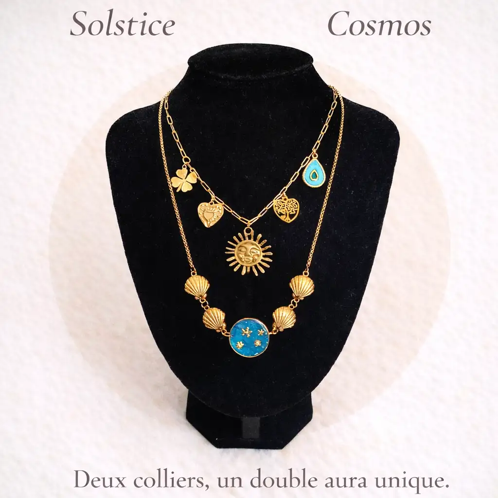 Collier Cosmos – Acier inoxydable doré