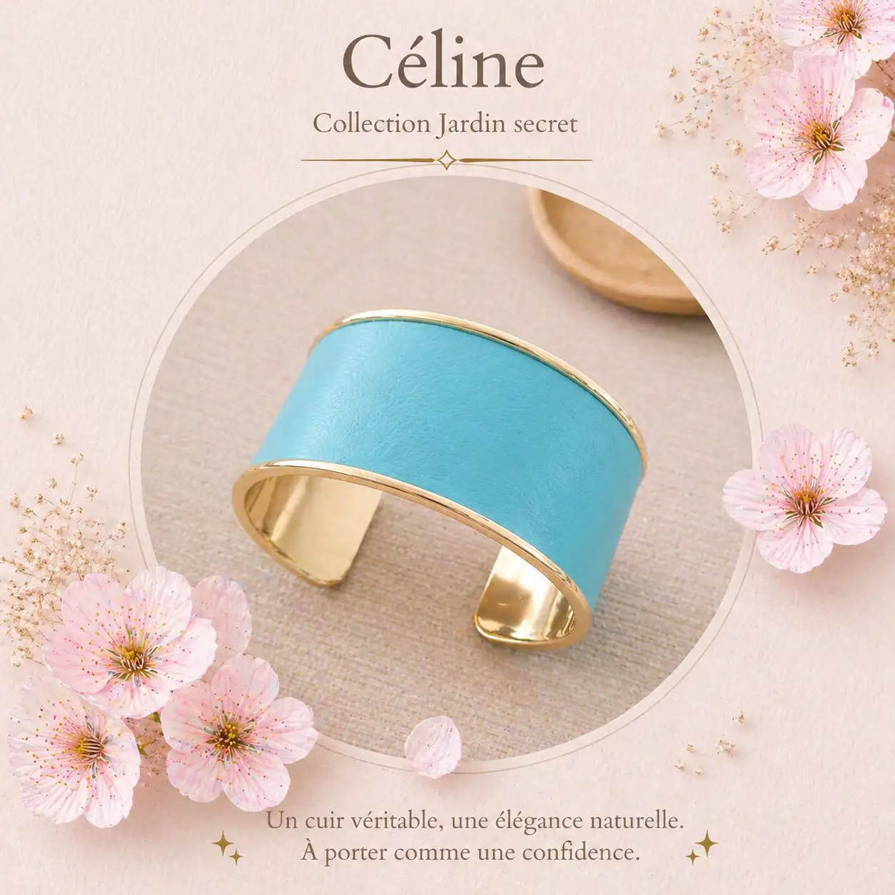 Céline Bracelet cuir véritable