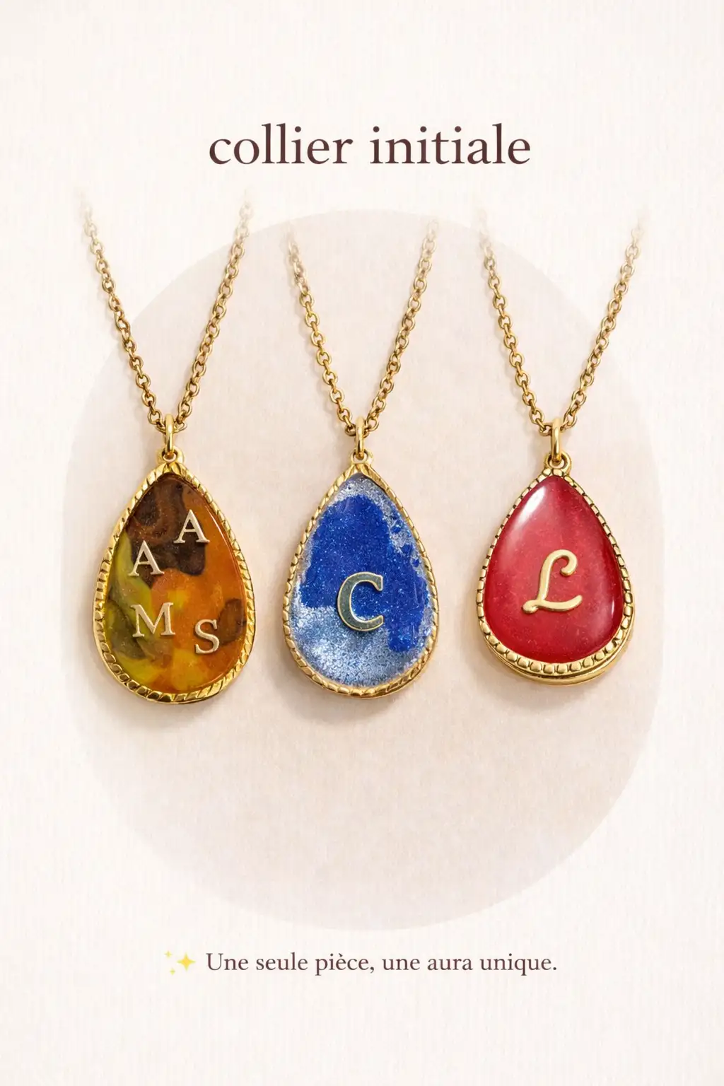 Colliers pendentifs personnalisés