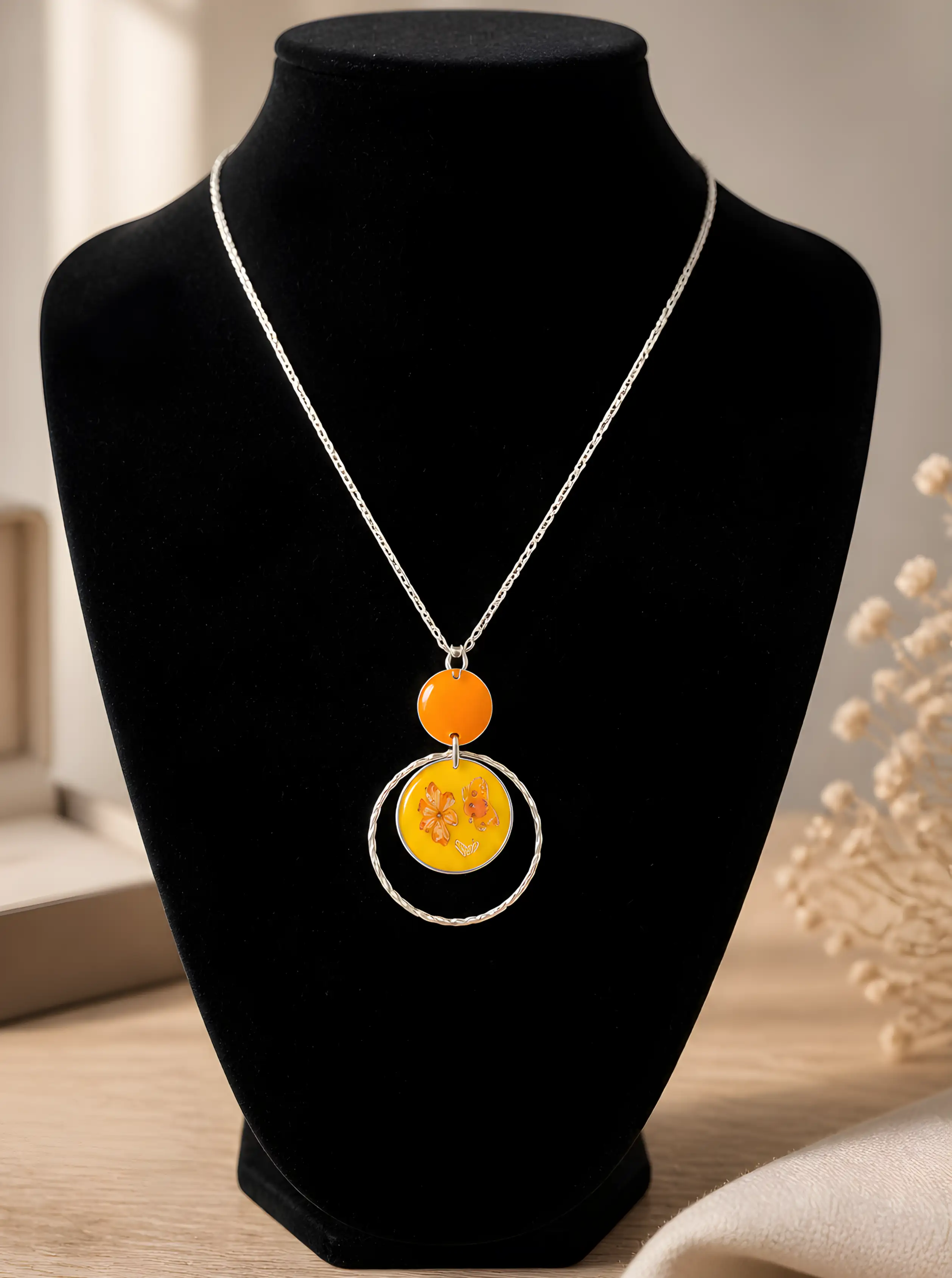 Collier Ambrelle – Acier inoxydable, résine