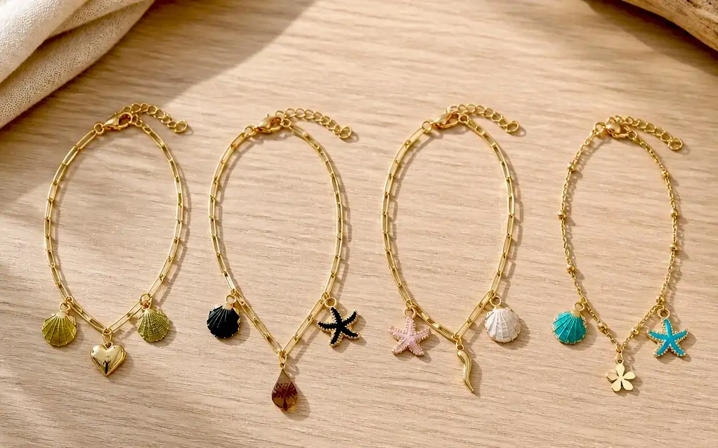Collection de bracelets de cheville en acier inoxydable ✨