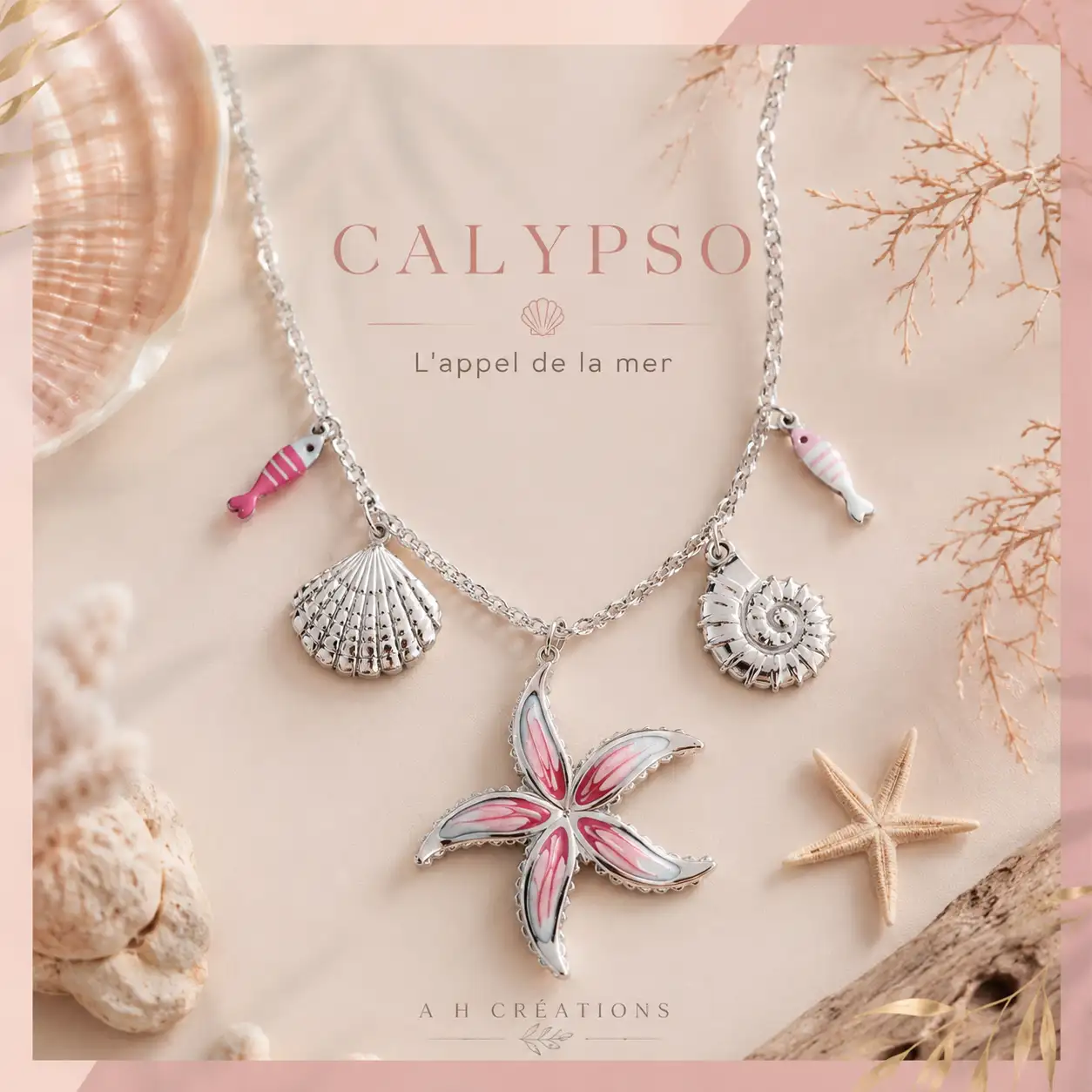 Collier Calypso – Collier marin en acier inoxydable argenté | Modèle unique