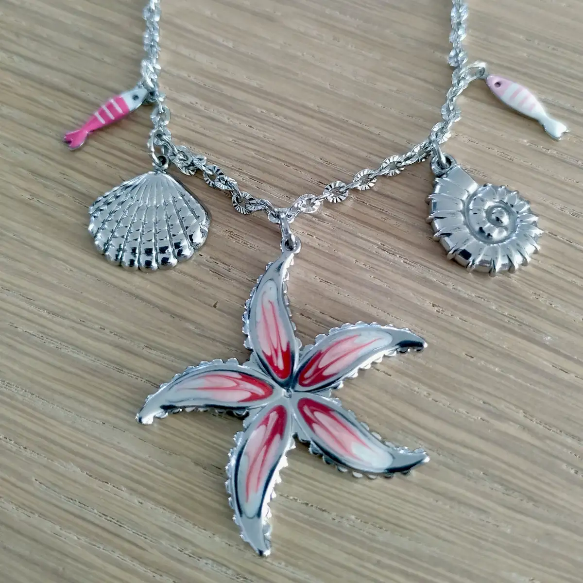 Collier Calypso – Collier marin en acier inoxydable argenté | Modèle unique