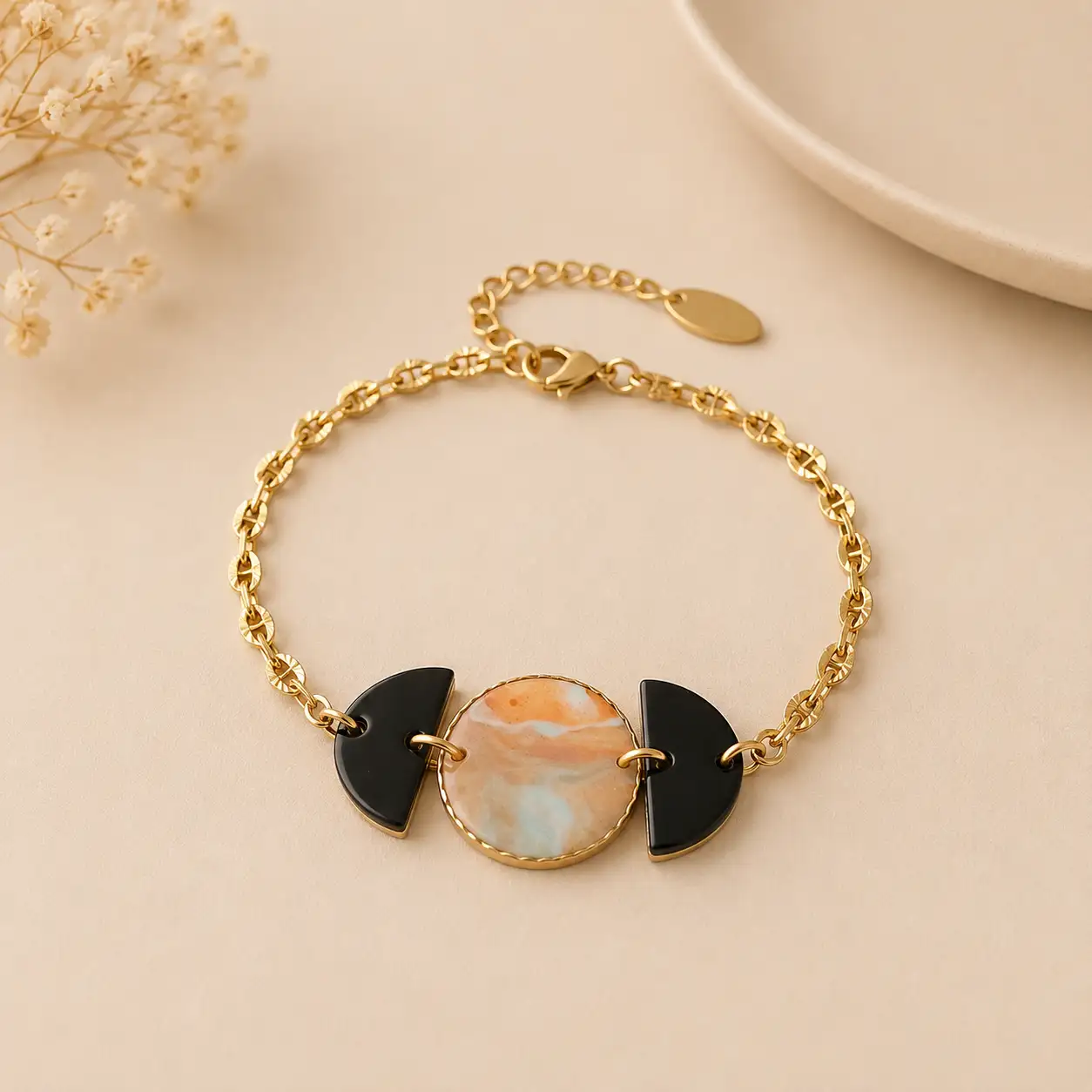 Bracelets collection Lina | Bracelets artisanaux en acier inoxydable | Modèles uniques